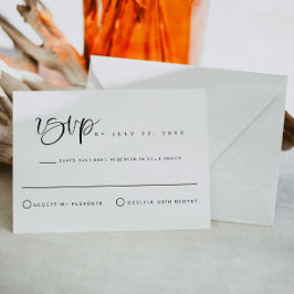 Cartão de Resposta de Casamento Bohemiano Minimali