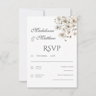 Cartão de resposta de casamento boho
