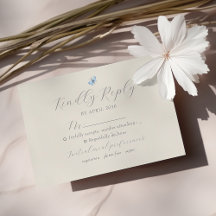 Cartão de Resposta de Casamento Boho Chic Primaver