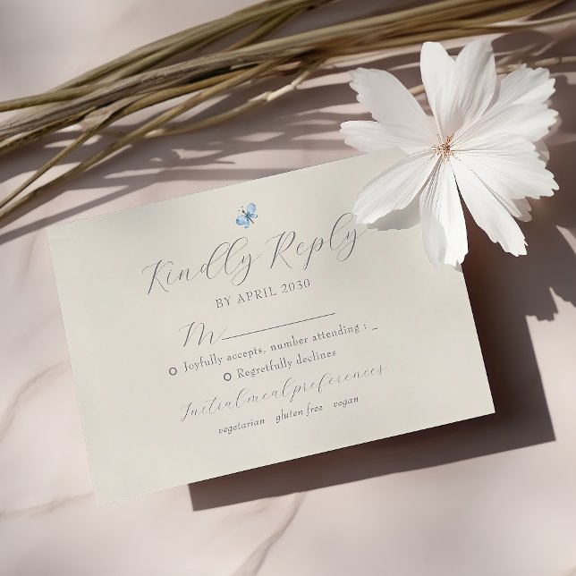 Cartão de Resposta de Casamento Boho Chic Primaver (Criador carregado)