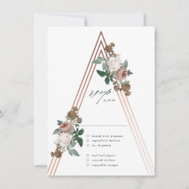 Cartão de Resposta de Casamento Boho Floral Modern