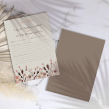 Cartão de Resposta de Casamento Boho Wildflower