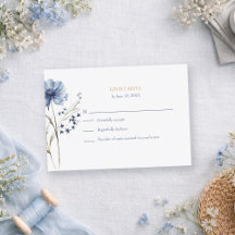 Cartão de Resposta de Casamento Botânico Hydrangea