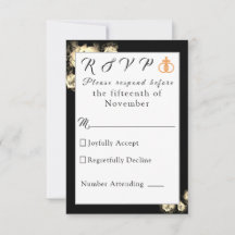 Cartão de Resposta de Casamento Católico para Rosa