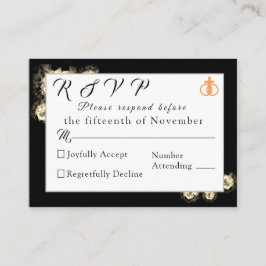 Cartão de Resposta de Casamento Católico para Rosa