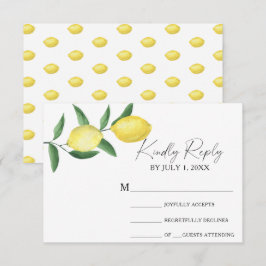 Cartão de resposta de casamento - Citrino amarelo