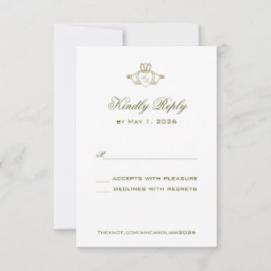 cartão de resposta de casamento Claddagh