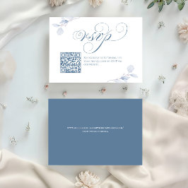 Cartão de Resposta de Casamento Código QR em Scrip