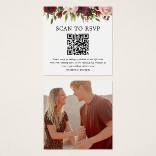 Cartão de Resposta de Casamento com Código QR de B