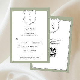 Cartão de Resposta de Casamento com Código QR de C