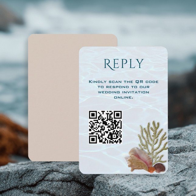 Cartão de Resposta de Casamento com Código QR dos  (Criador carregado)