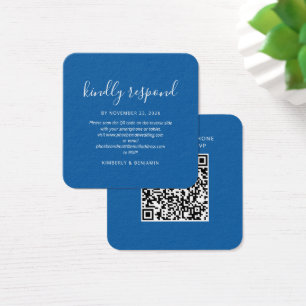 Cartão de Resposta de Casamento com Código QR Eleg
