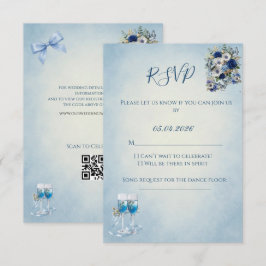 Cartão de Resposta de Casamento com Código QR Pers