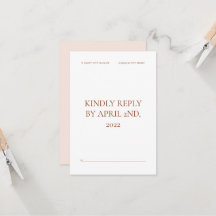 Cartão de Resposta de Casamento com Declaração Ous