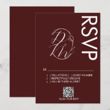 Cartão de Resposta de Casamento com Logotipo Flora