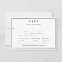 Cartão de Resposta de Casamento com Monograma de B