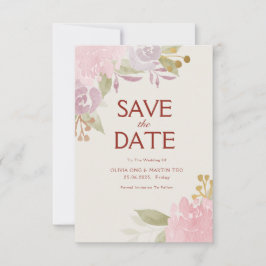 Cartão de Resposta de Casamento com Tema de Jardim