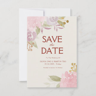 Cartão de Resposta de Casamento com Tema de Jardim