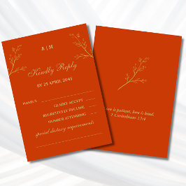 Cartão de Resposta de Casamento Cristão Botânico e