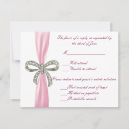 Cartão de Resposta de Casamento de Arco Diamond Ro