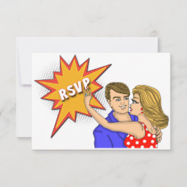 Cartão de Resposta de Casamento de Cobrir de Livro