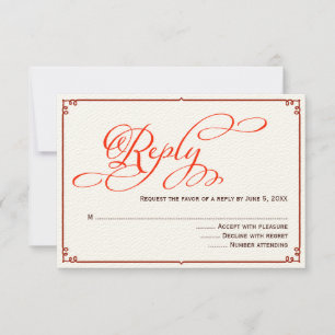 Cartão de Resposta de Casamento de Cores de Queda