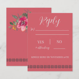 Cartão de Resposta de Casamento de Férias no Lodge