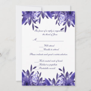 Cartão de Resposta de Casamento de Folhagem Flora