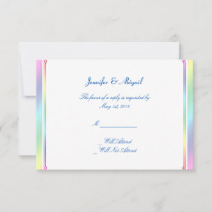 Cartão de Resposta de Casamento de Gay Floral do A