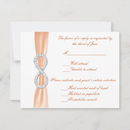 Cartão de Resposta de Casamento de Infinidade de O
