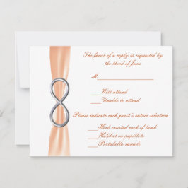 Cartão de Resposta de Casamento de Infinidade Lara