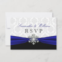 Cartão de Resposta de Casamento de Inverno com Fit