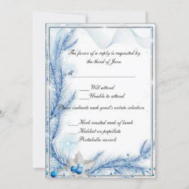 Cartão de Resposta de Casamento de Inverno de Pinh