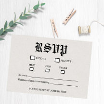 Cartão de Resposta de Casamento de Jornal Nostálgi