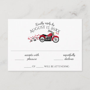 Cartão de Resposta de Casamento de Motocicletas e