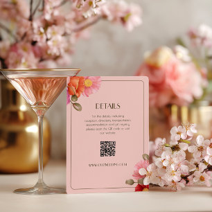 Cartão de Resposta de Casamento de Papoula em Aqua