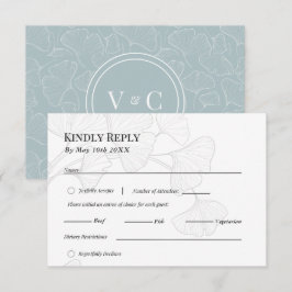 Cartão de Resposta de Casamento de Sonho Ginkgo Bi