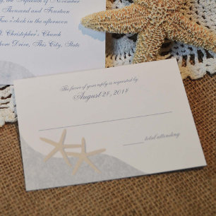 Cartão de Resposta de Casamento de Starfish