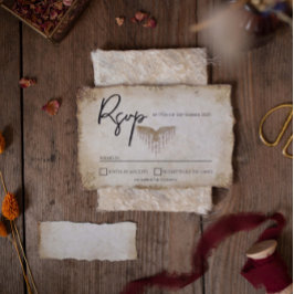 Cartão de Resposta de Casamento de Viking Único