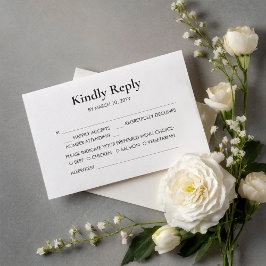 Cartão de Resposta de Casamento Diversão na Flores