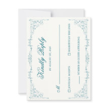 Cartão de Resposta de Casamento Elegante