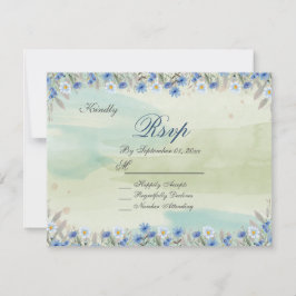 Cartão de Resposta de Casamento Elegante com Moldu