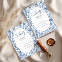 Cartão de Resposta de Casamento Elegante com Rosas