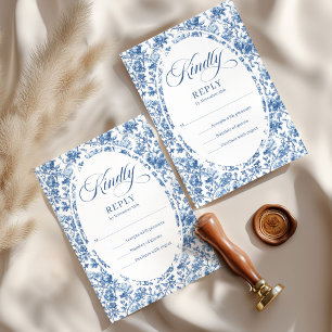 Cartão de Resposta de Casamento Elegante com Rosas
