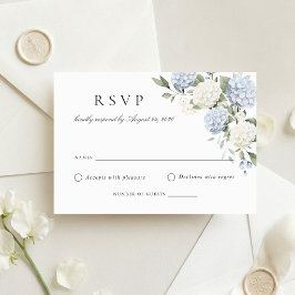 Cartão de Resposta de Casamento Elegante Floral Ho