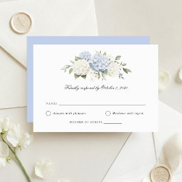 Cartão de Resposta de Casamento Elegante Floral Ho