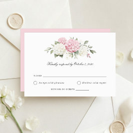 Cartão de Resposta de Casamento Elegante Floral Ro