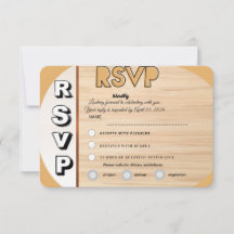 Cartão de Resposta de Casamento Elegante | Persona