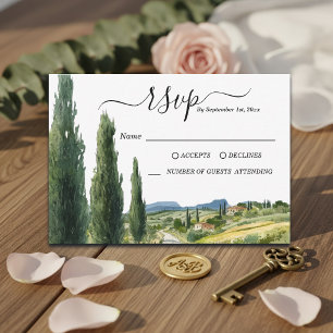Cartão de Resposta de Casamento em Paisagem Italia