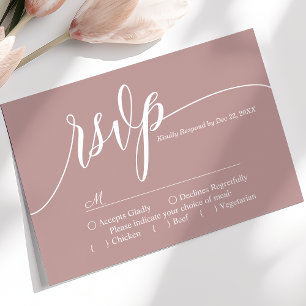 Cartão de Resposta de Casamento em Script Simples